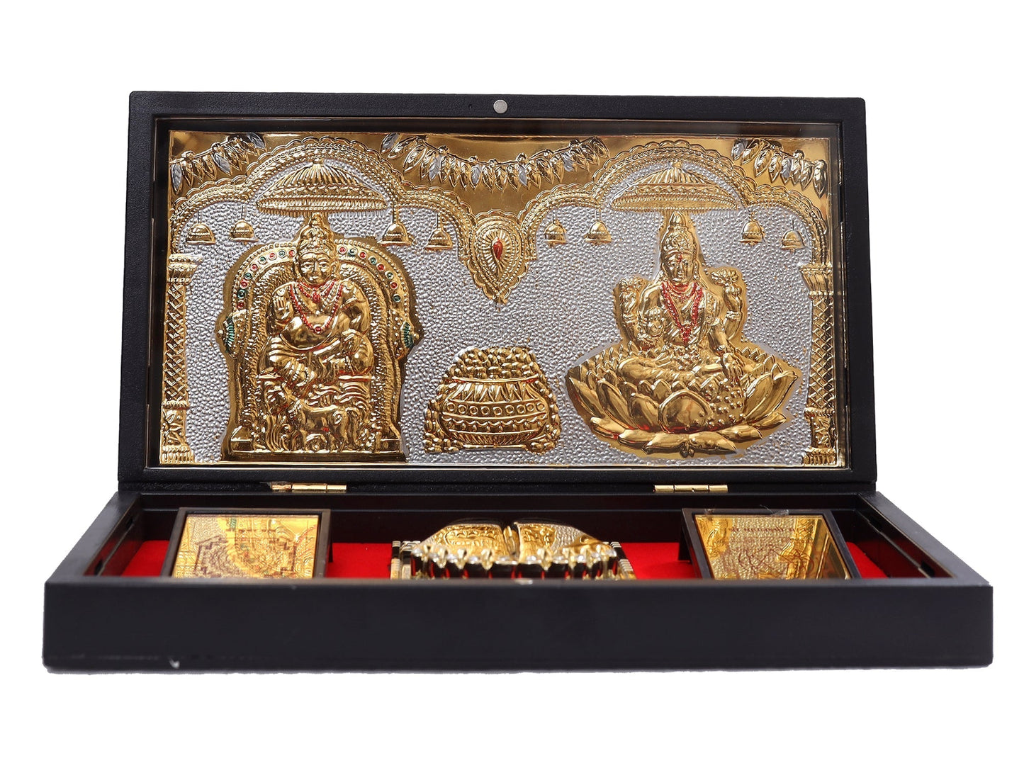 Charan Paduka Made In Gold Foiling Of Laxmi Ganesh Ji
