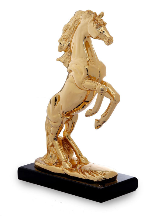 Resin Horse Made In Gold Plating