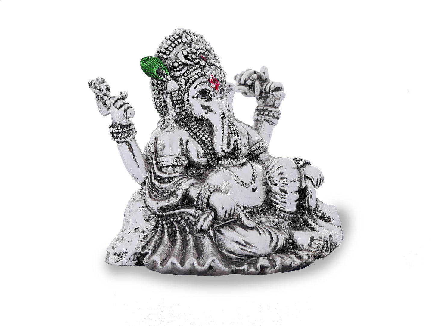 Ganesh Made In Silver Plating Resin Base Material