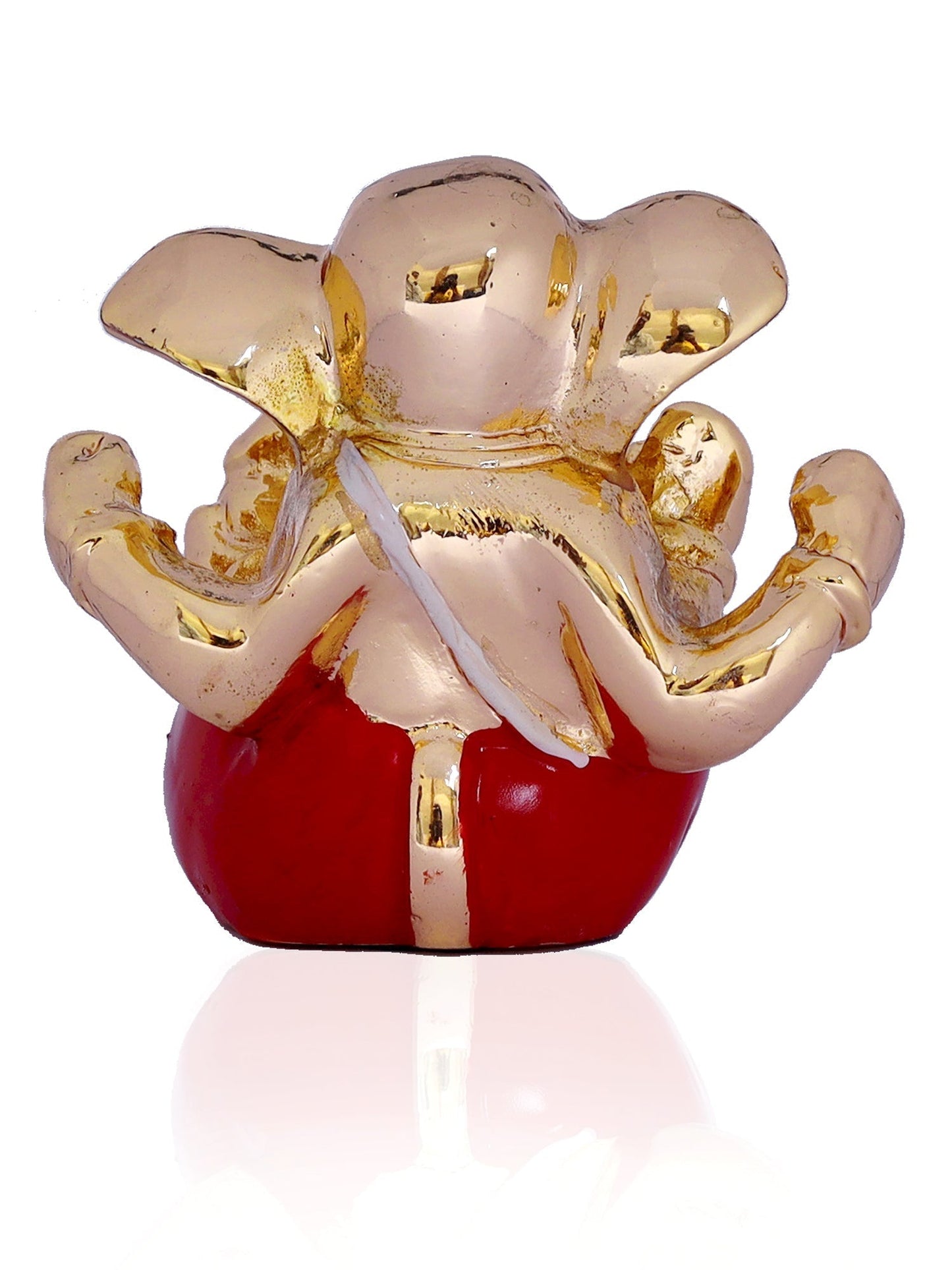 Ganesha Made In Gold Plating Base Material Resin with Red Dhoti