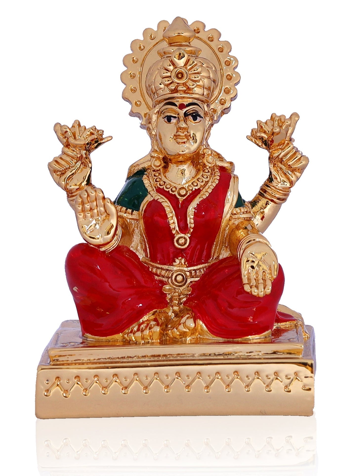 Laxmiji Made In Gold Plating in Red Saree