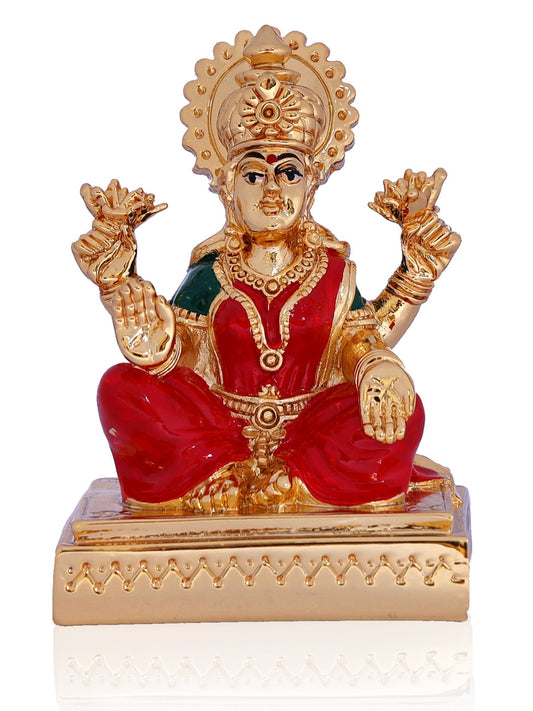 Laxmiji Made In Gold Plating in Red Saree