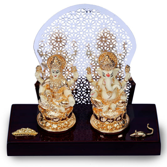 Resin Laxmi Ganesh Made In Golden Plating