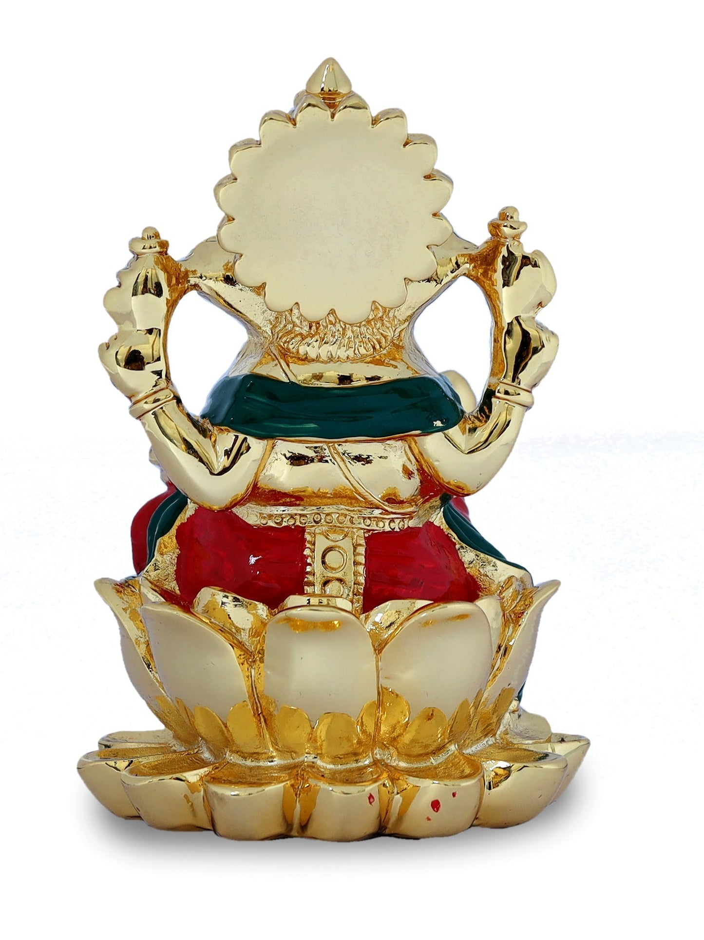 Ganesha Made In Gold Plating Base Material Resin with Red Dhoti
