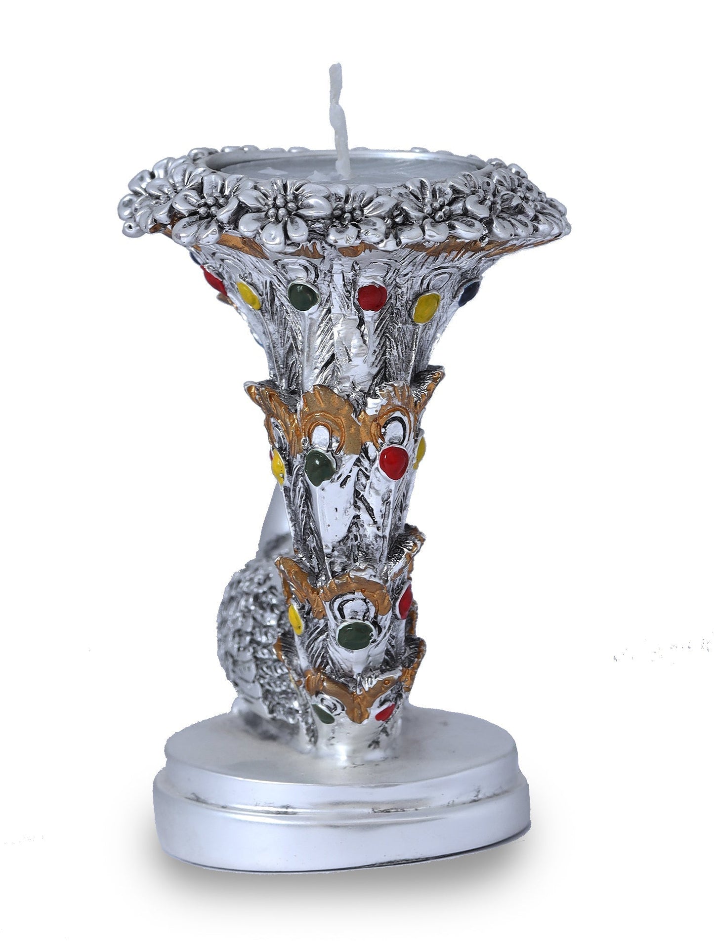 Resin Peacock Made In Silver Plating