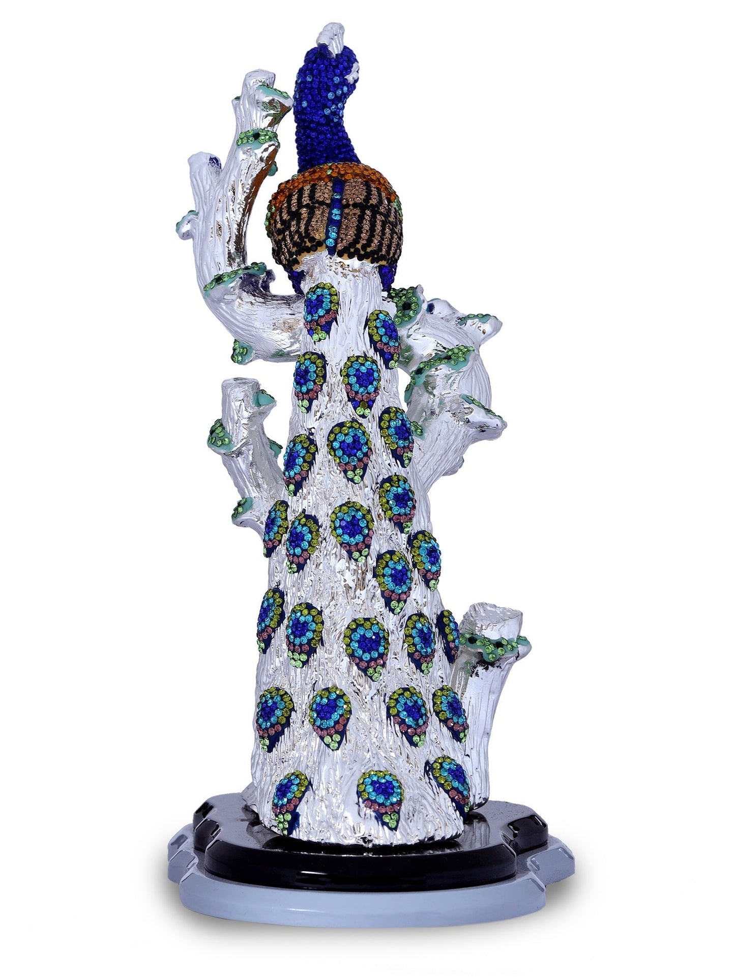 Resin Peacock Made In Silver Plating