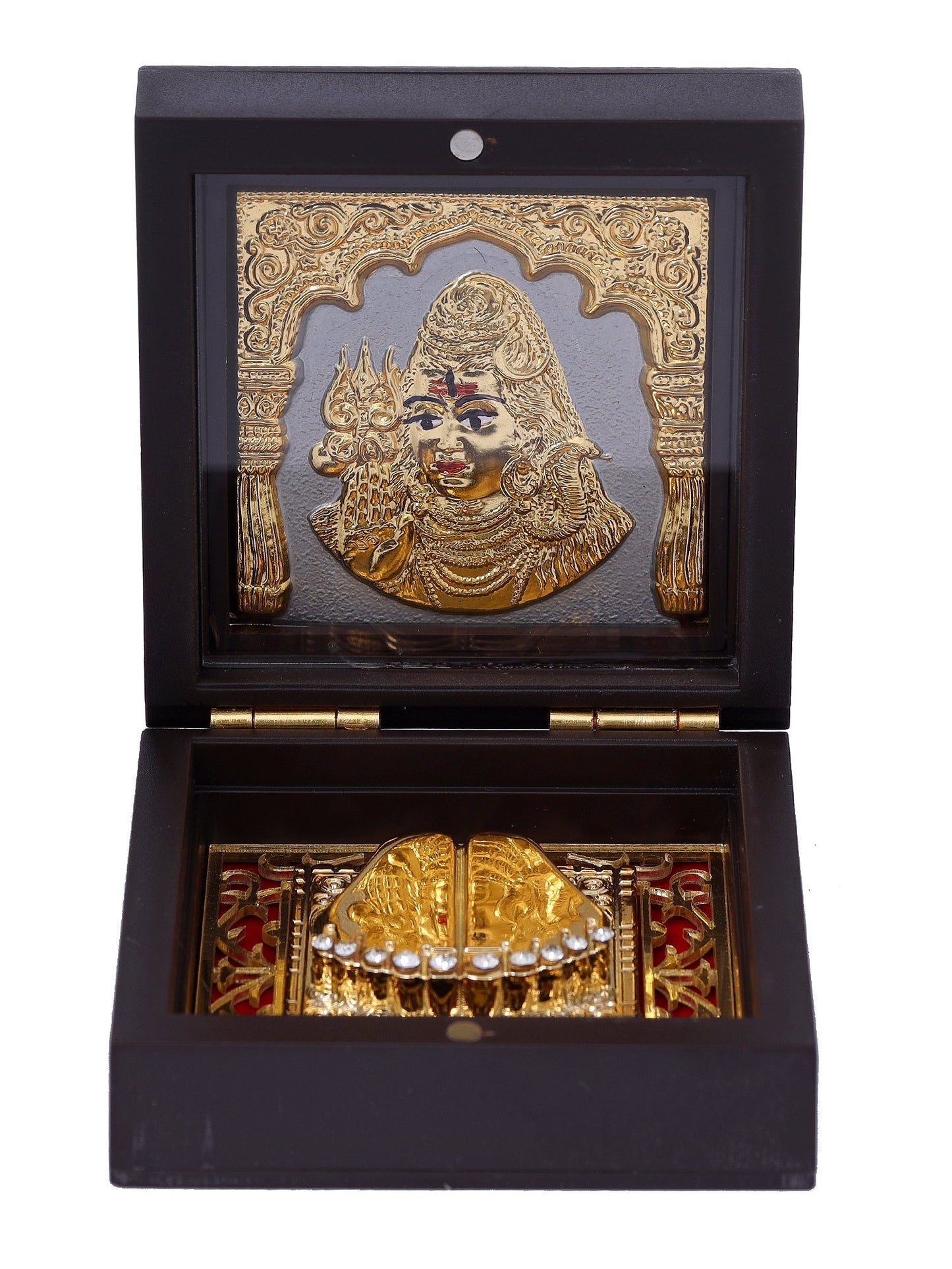 Charan Paduka Made In Gold Foiling Of Shiv Ji