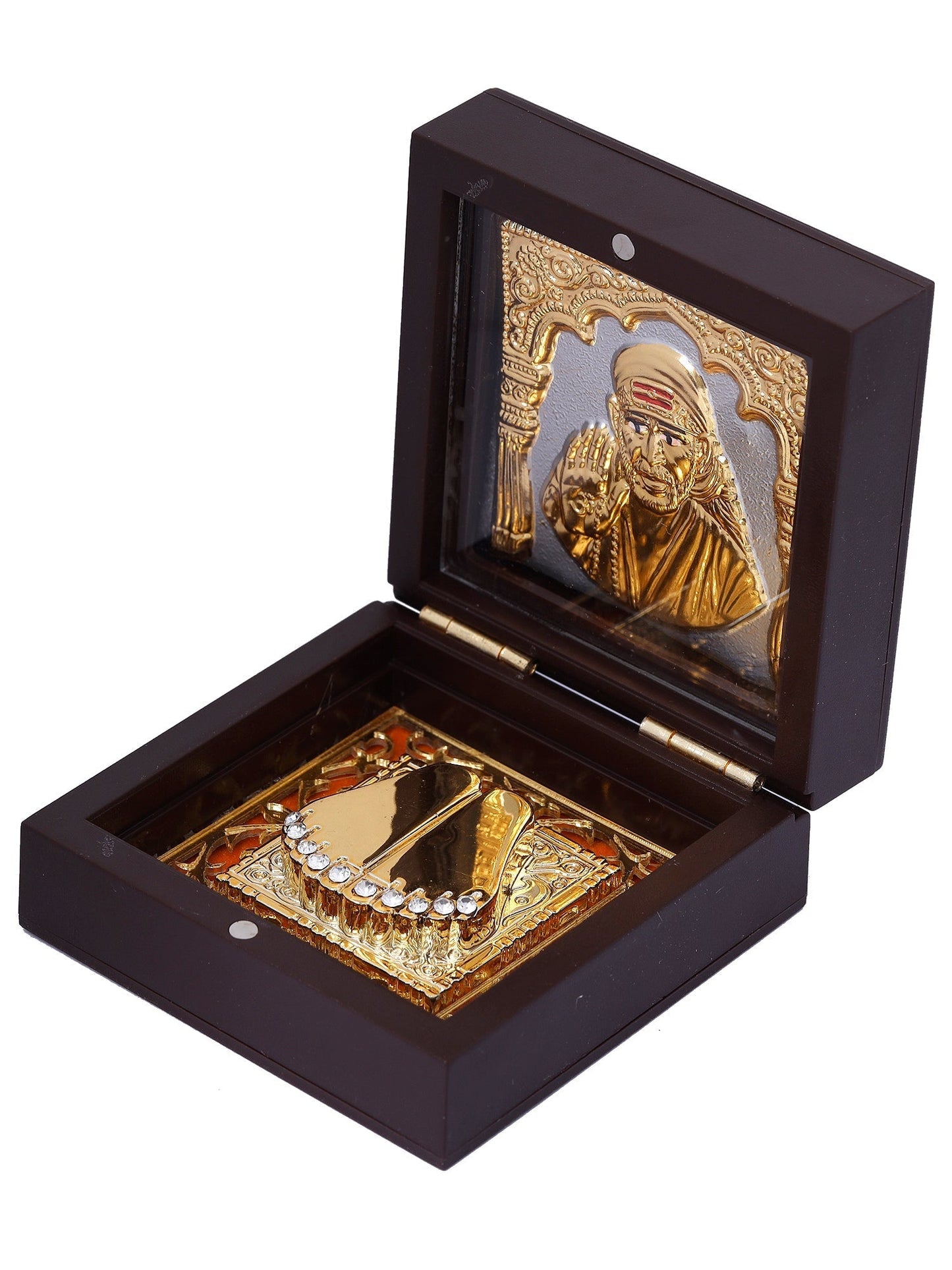 Charan Paduka Made In Gold Foiling Of Sai Baba