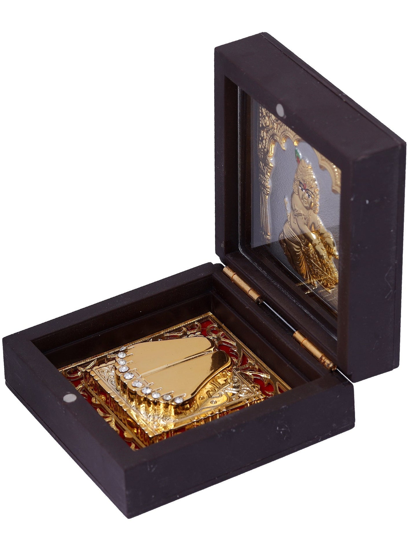 Charan Paduka Made In Gold Foiling Of Krishnaji