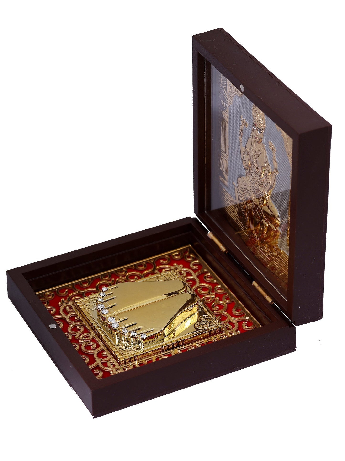 Charan Paduka Made In Gold Foiling Of Laxmiji