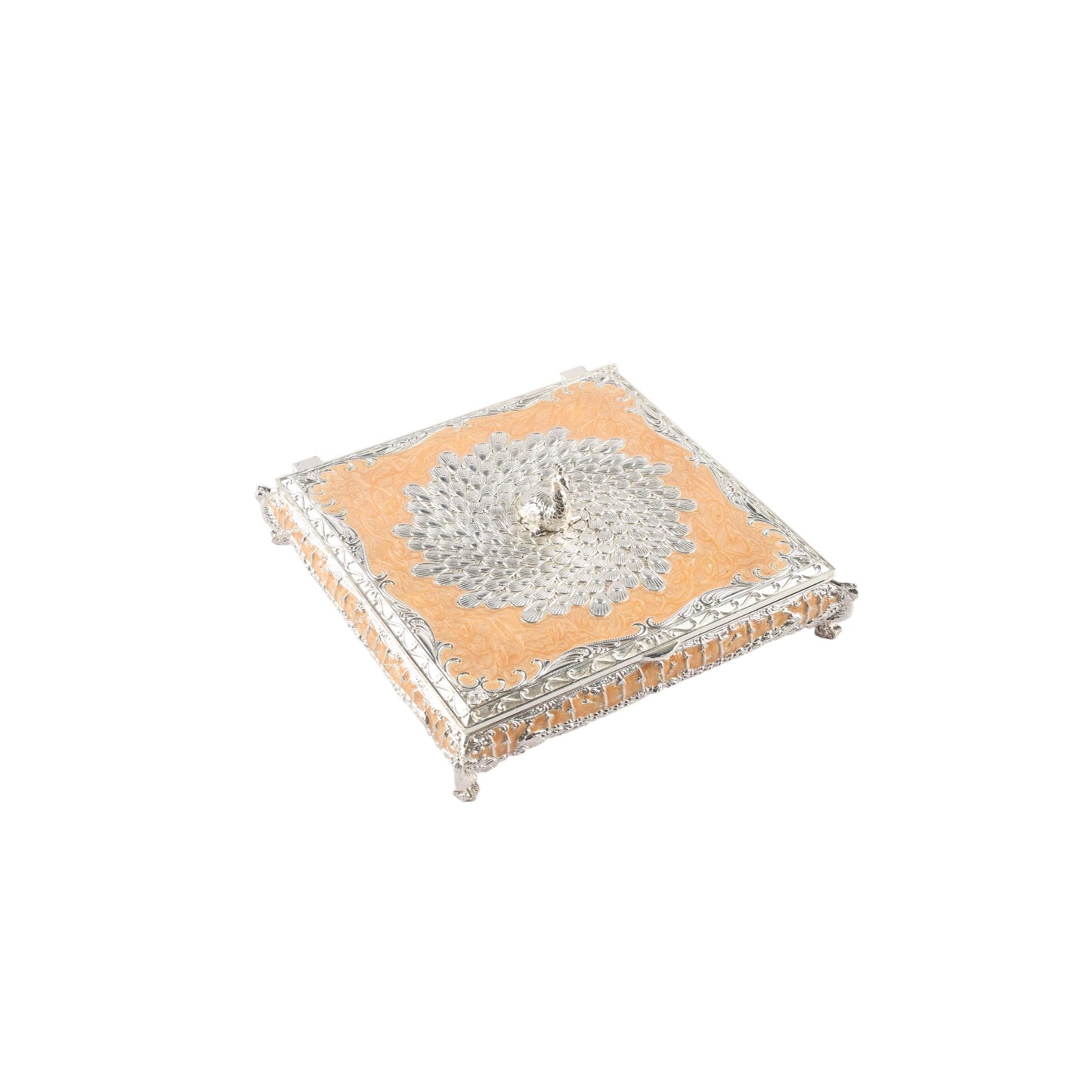 Jewelry Box with Peacock Lid- Large