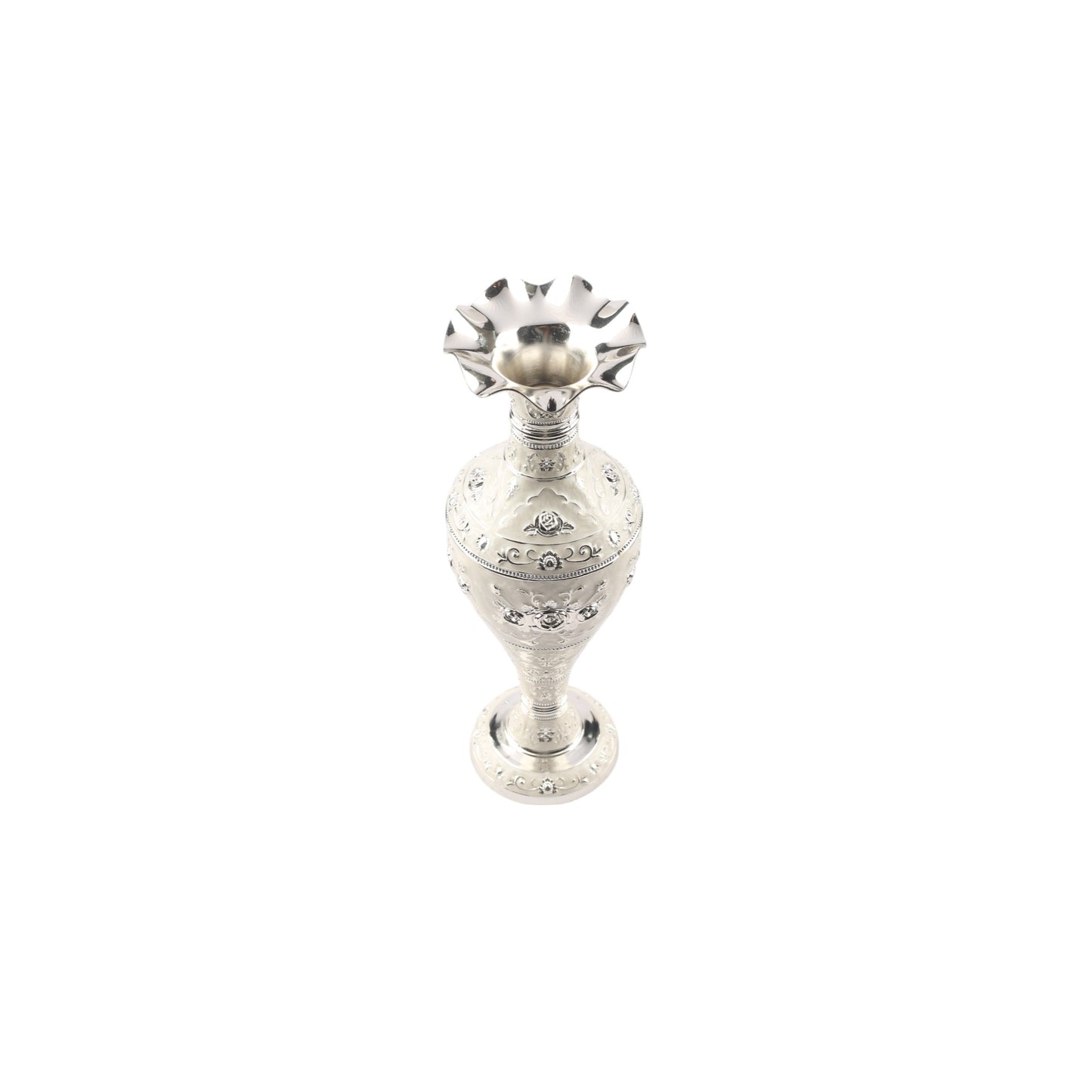 Flower Vase – White Enamel Finish