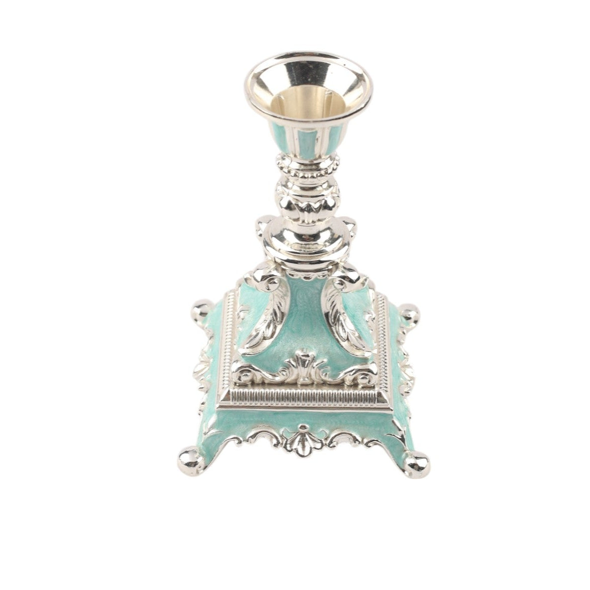 Elegant Silver-Plated Candle Stand