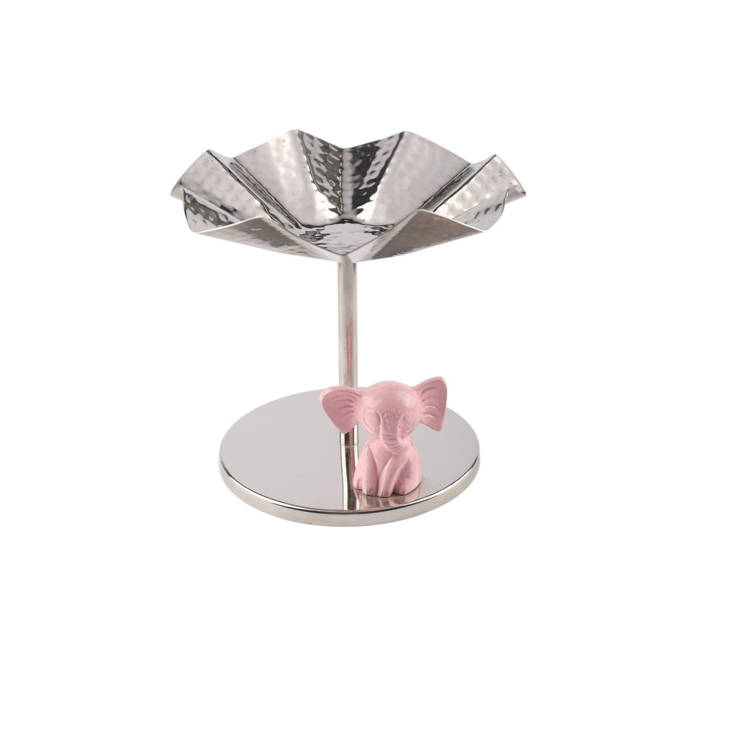 Baby Elephant Silver-Plated Platter with Stand