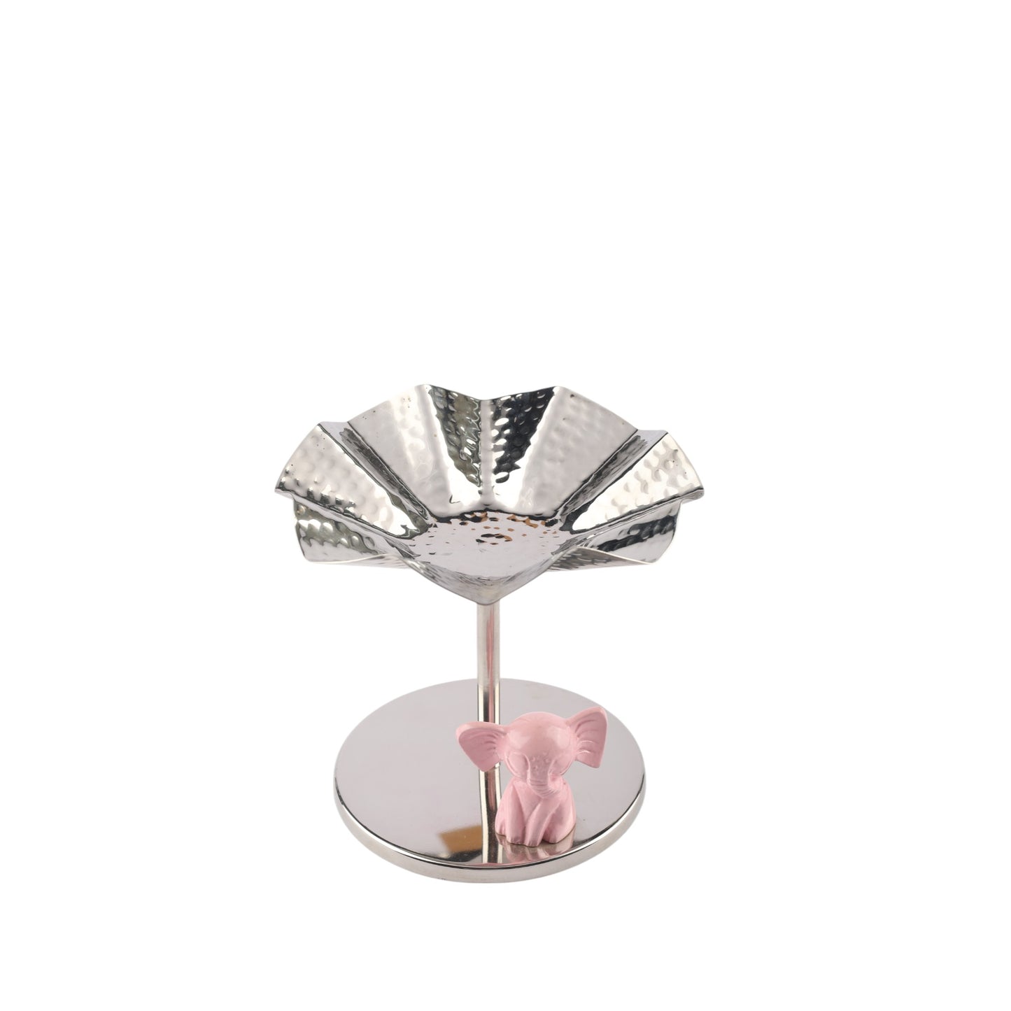 Baby Elephant Silver-Plated Platter with Stand