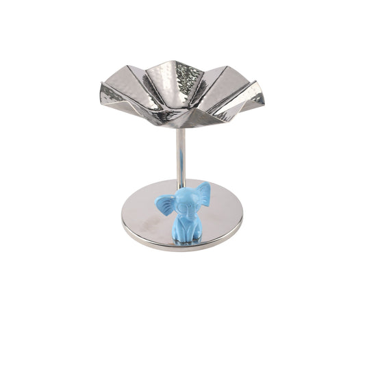 Baby Elephant Silver-Plated Platter with Stand
