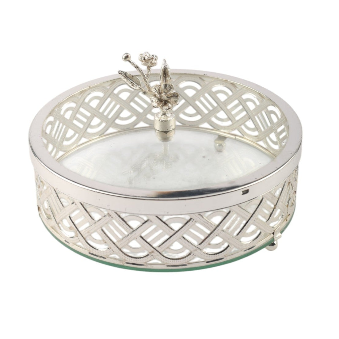 Silver Plated Round Dry Fruit Box