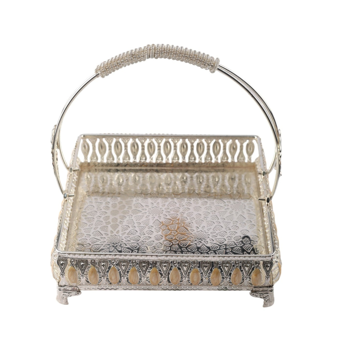 Silver Plated Square Basket