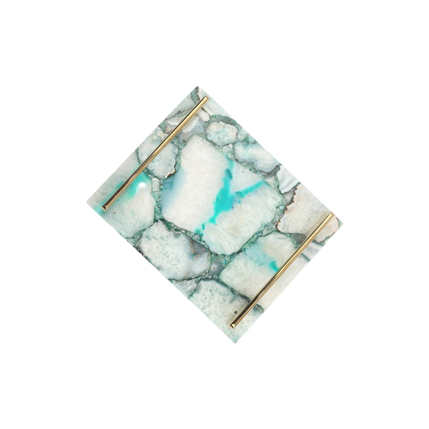 Aqua Agate Serving Tray