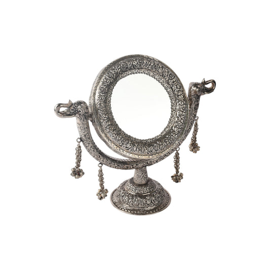 Antique German Silver Table Mirror