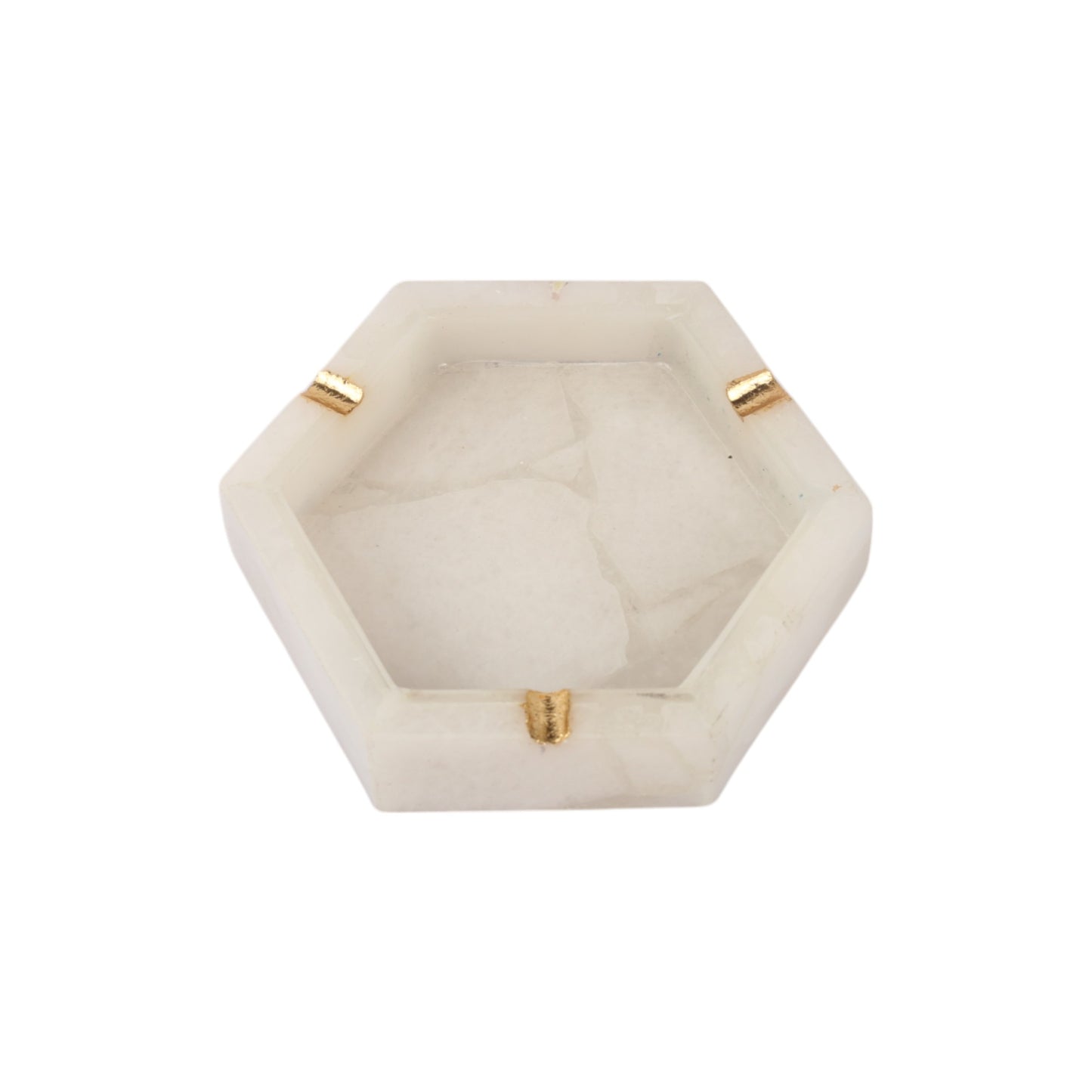 White Hexagon Ash Tray