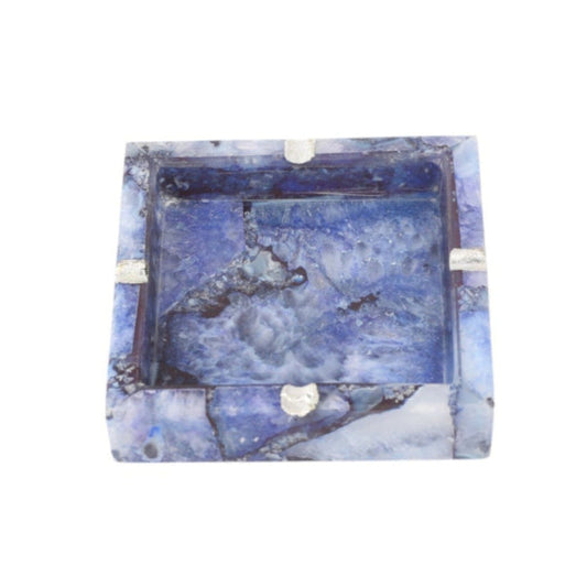 Blue Agate Square Ash Tray