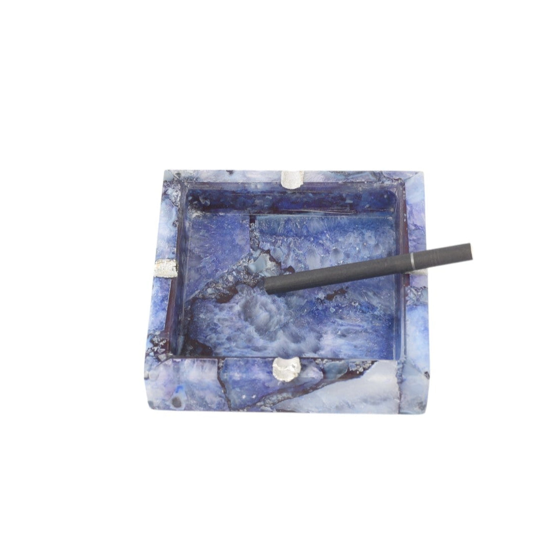 Blue Agate Square Ash Tray