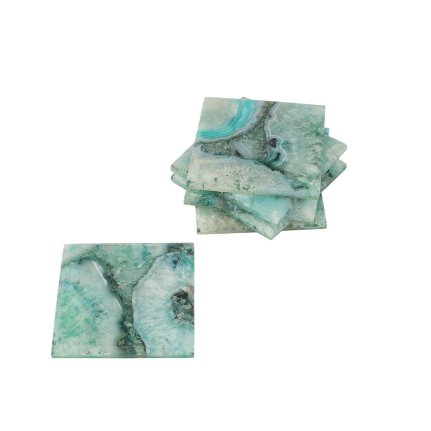 Aqua Square Coaster Set