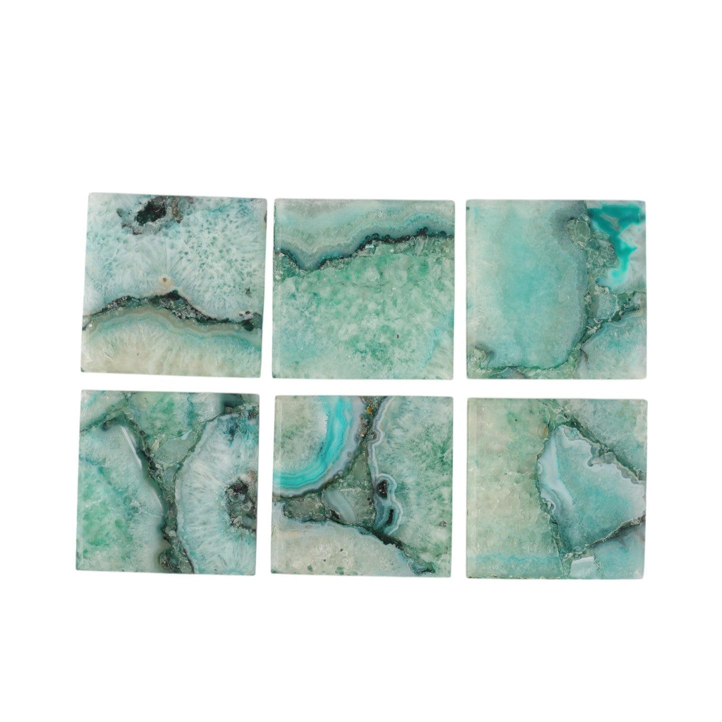 Aqua Square Coaster Set