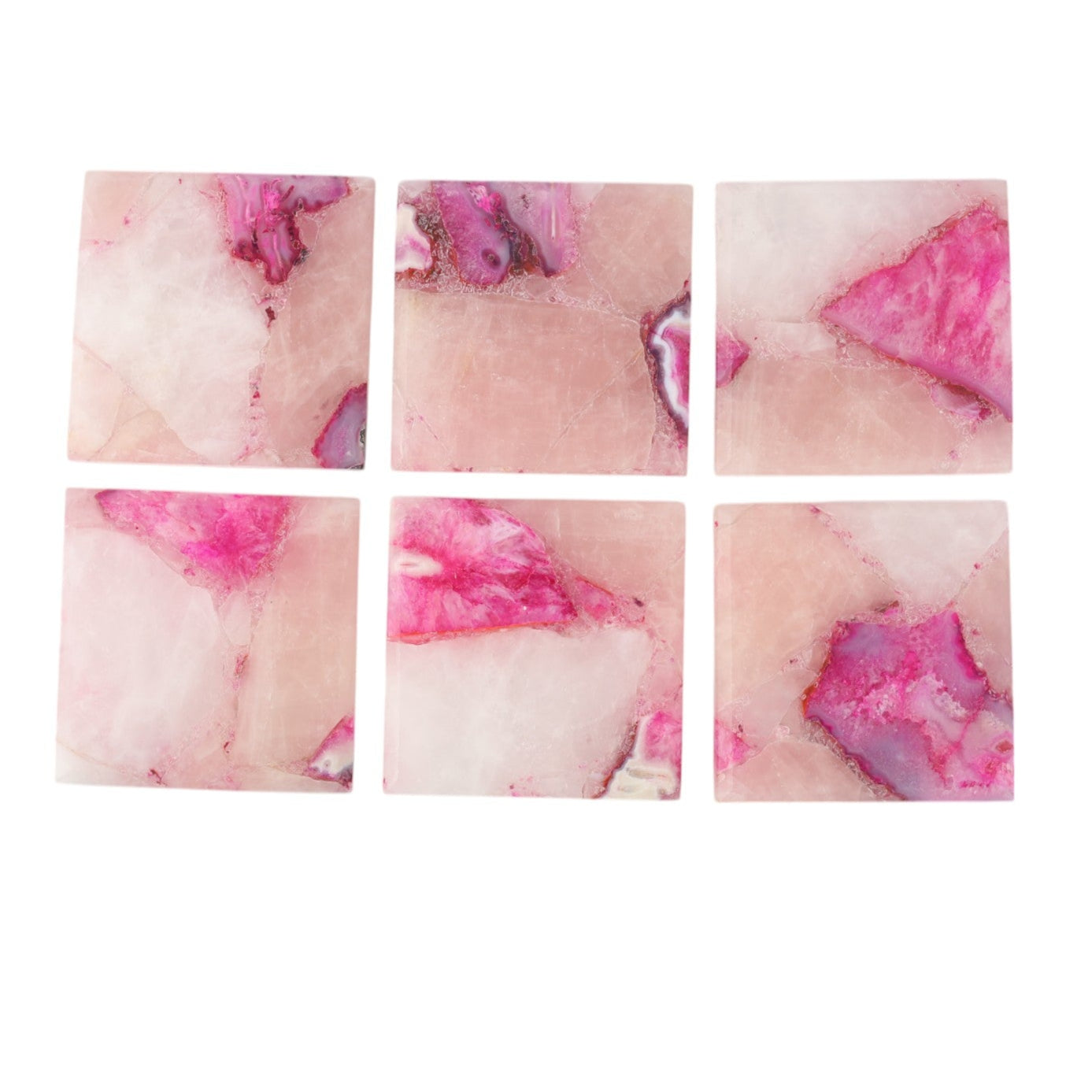 Shades of Pink Square Coaster Set