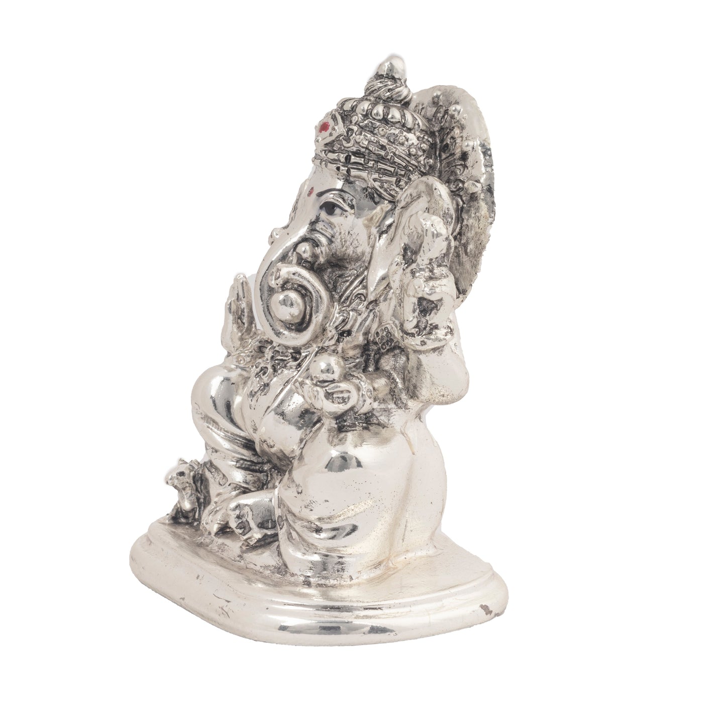 Silver Plated Singhasan Ganesha