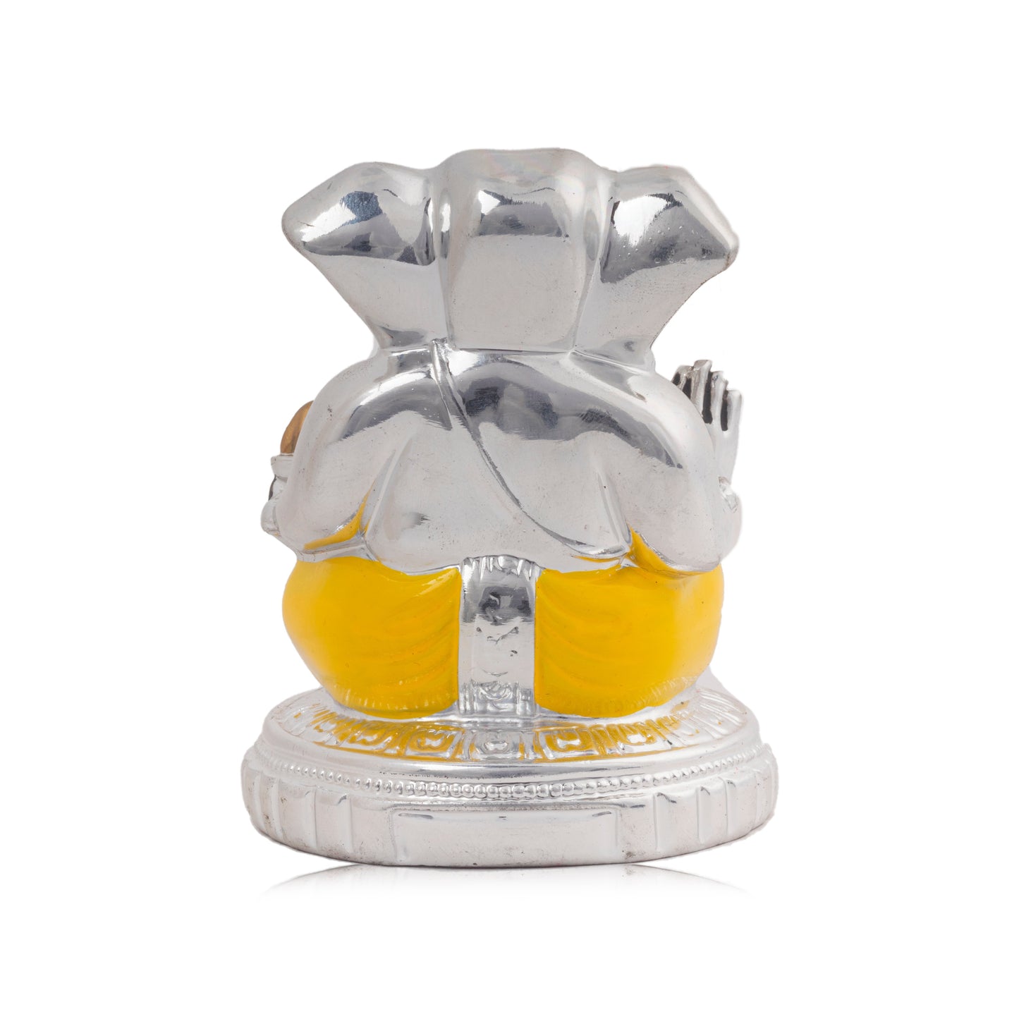 Silver Plated Yellow Dhoti Ganesha