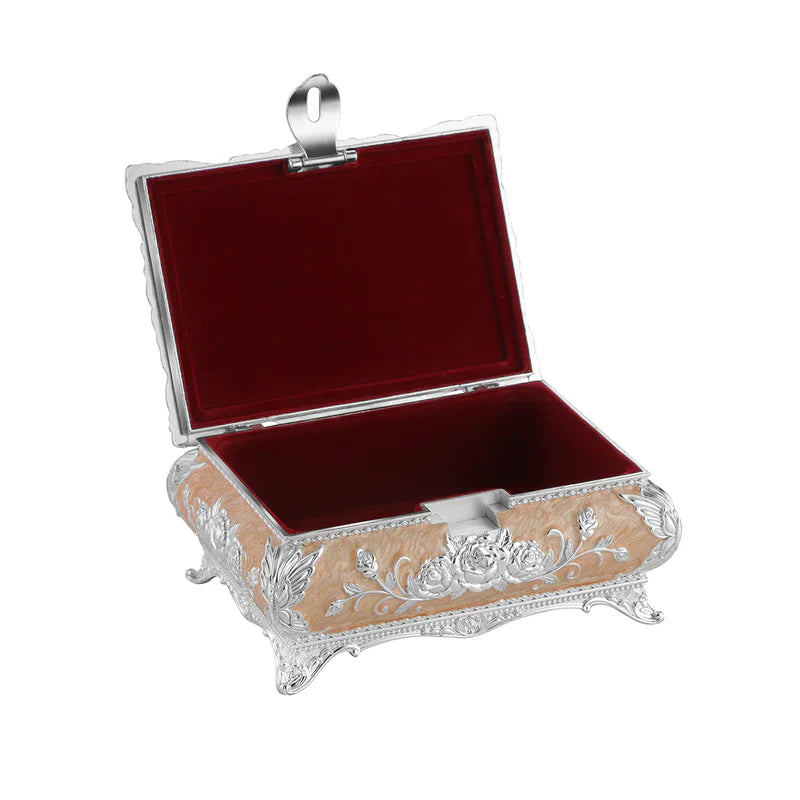 Peacock Enamel jewellery box