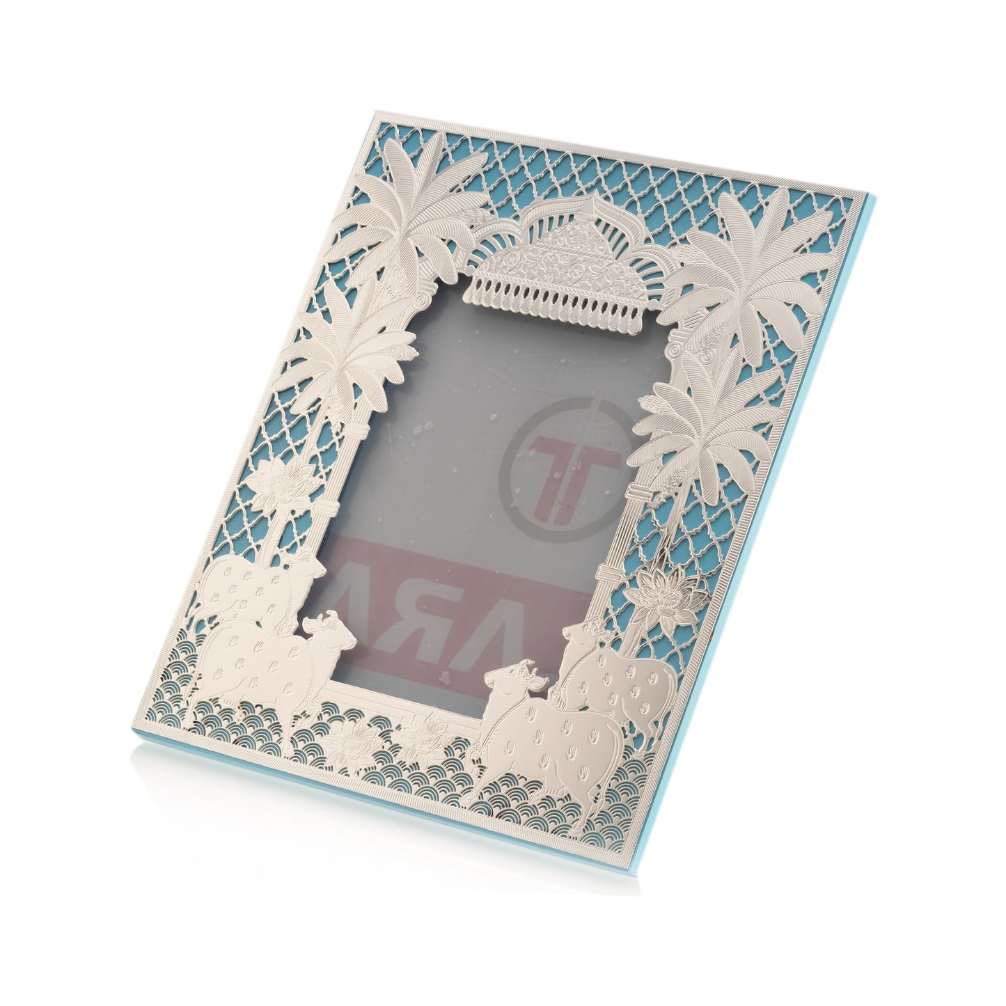Temple Cow Brass Photo Frame