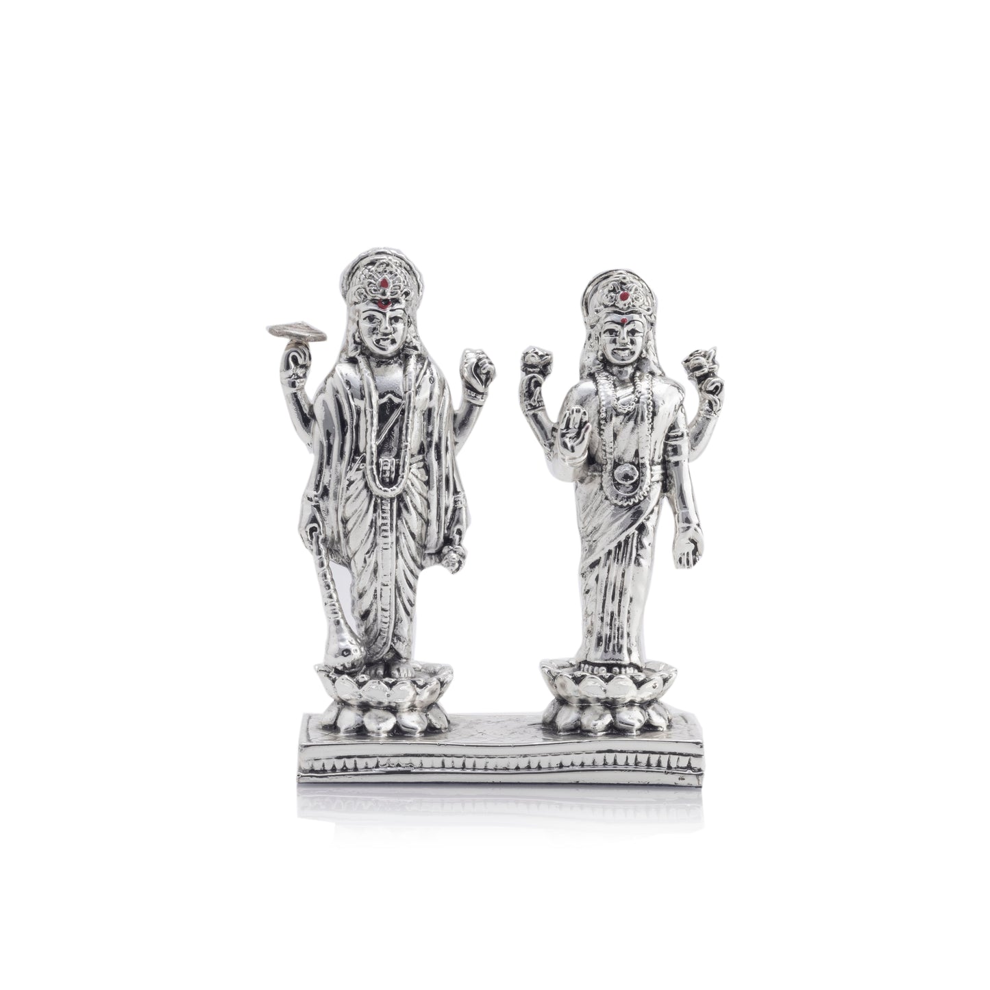 Silver Plated Laxmi-Vishnu Ji