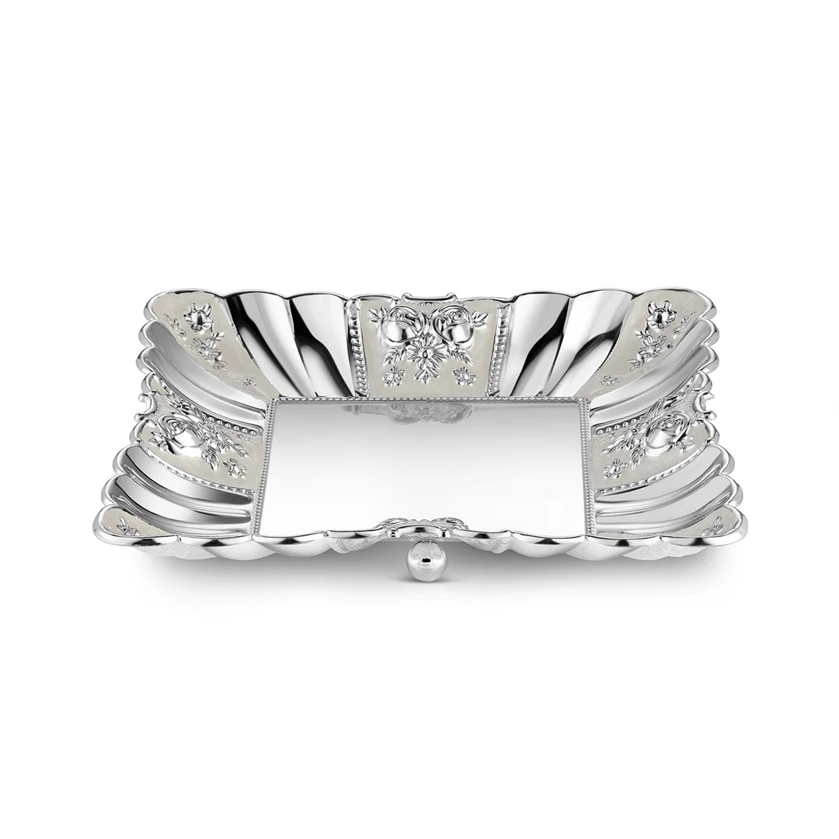 Silver Plated Enamel Tray