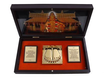 Charan Paduka Made In Gold Foiling Of South Indian God