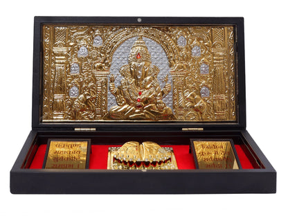 Charan Paduka Made In Gold Foiling Of Ganeshji