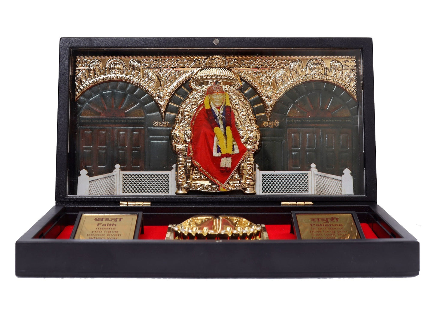 Charan Paduka Made In Gold Foiling Of Saibaba Ji