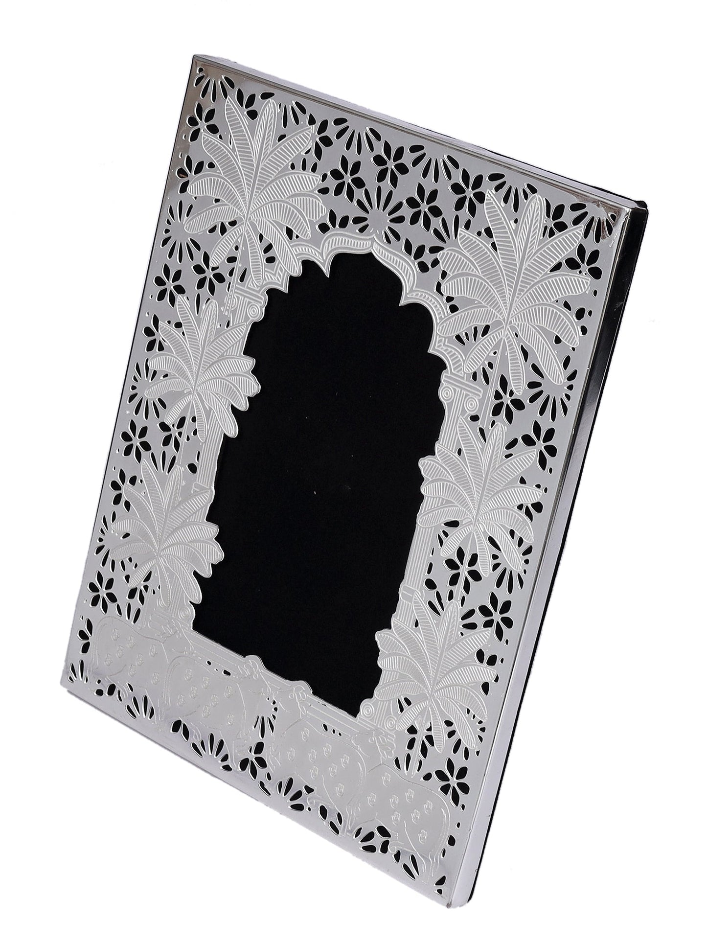 Brass Photo Frame with Silver Etching