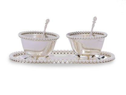 Set Of 2 Brass Bowl Made In Silver Plating