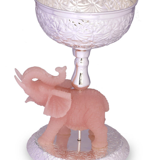 Silver Plated Bowl with Elephant Resin