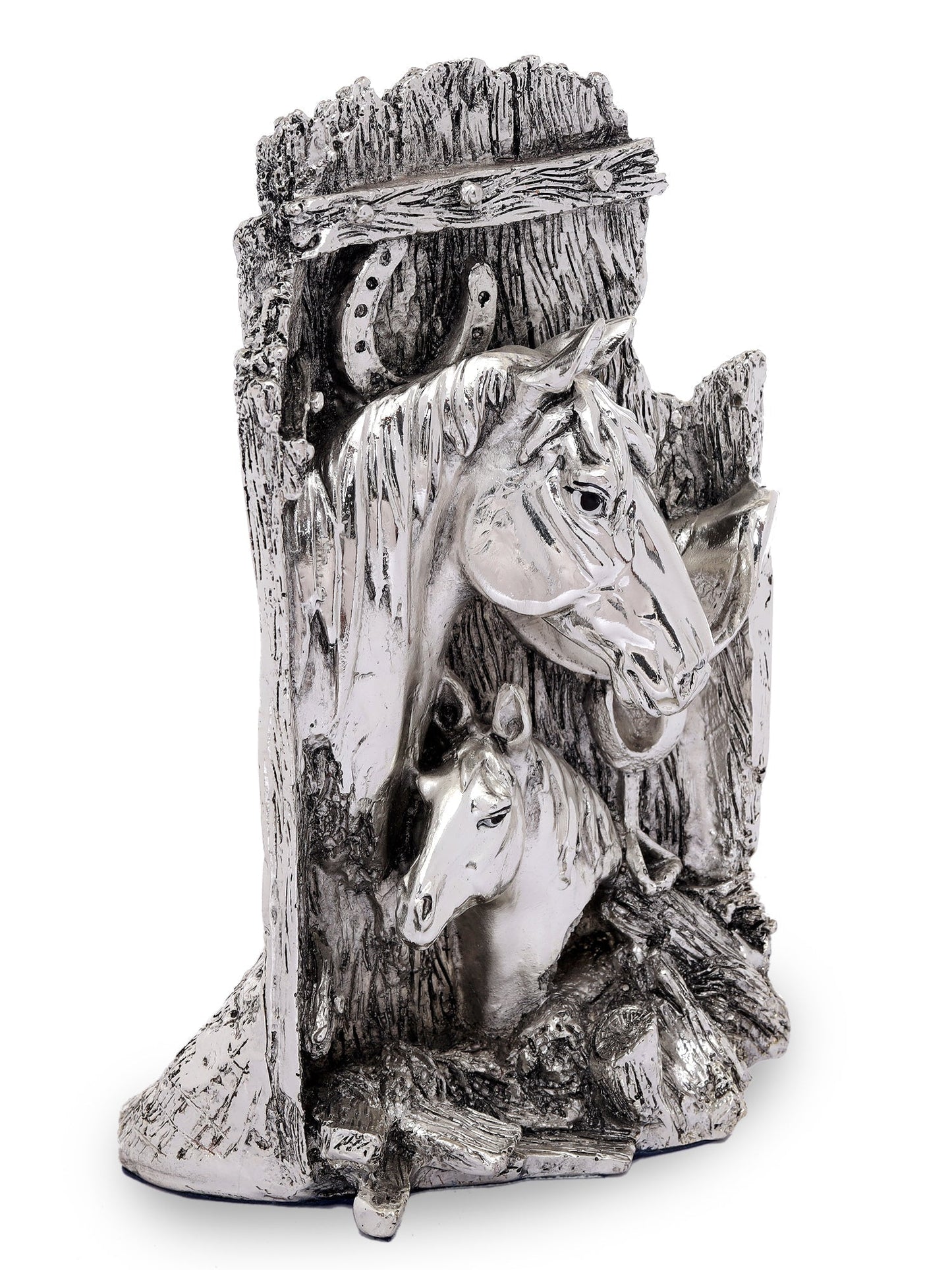Resin Horse Made In Silver Plating Base