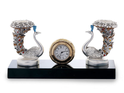 Resin Peacock Watch Made In Silver Plating