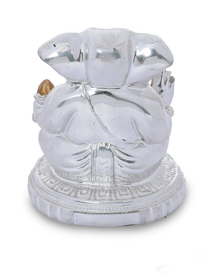 Ganesh Made In Silver Plating Base Material Resin Yellow Laddu