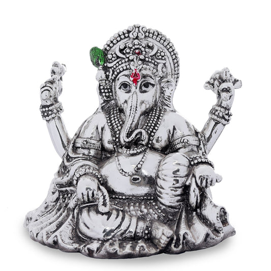 Ganesh Made In Silver Plating Resin Base Material