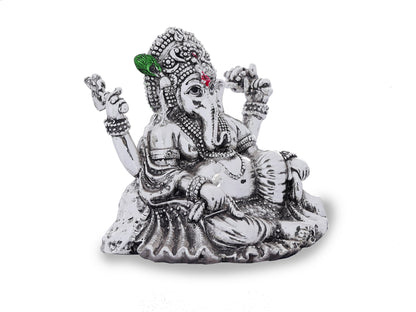 Ganesh Made In Silver Plating Resin Base Material