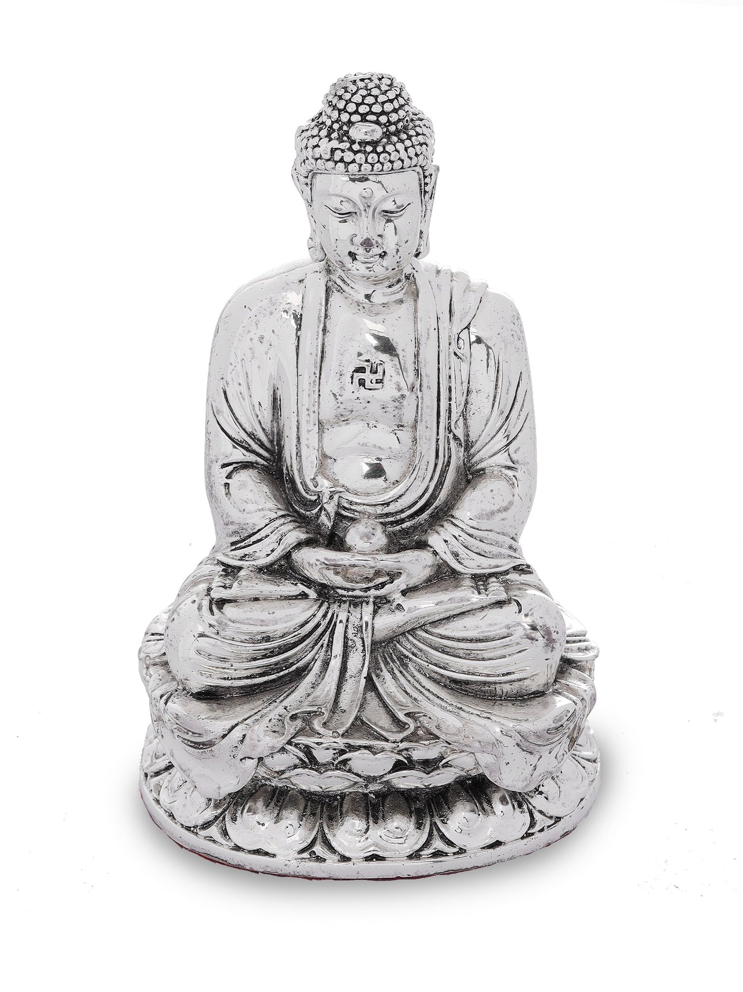 Silver Plated Resin Buddha