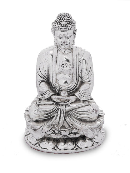 Silver Plated Resin Buddha