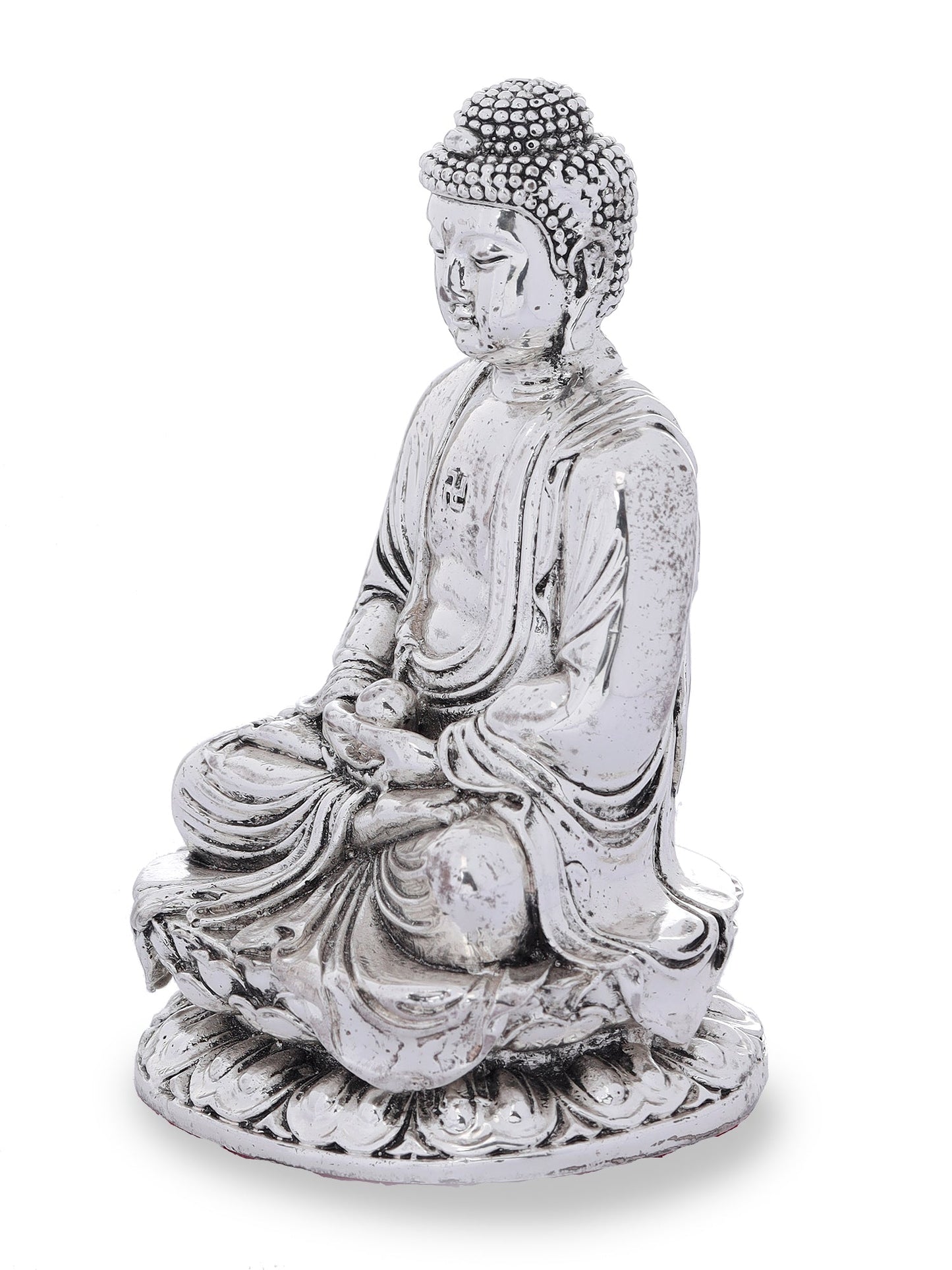 Silver Plated Resin Buddha